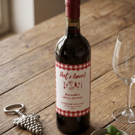 Etiqueta Para Botella De Vino Invitación a Despedida de Soltera Italiana 'That's