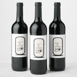 Etiqueta Para Botella De Vino Invitación a la boda Patrimonio faraónico sobre el