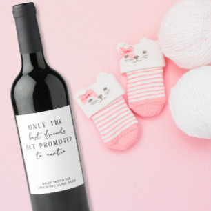 Etiqueta Para Botella De Vino Invitación de bebé editable personalizada