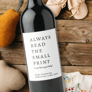 Etiqueta Para Botella De Vino Invitación de bebé editable personalizada