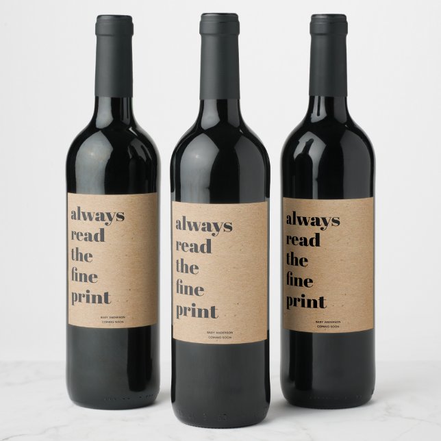 Etiqueta Para Botella De Vino Invitación de embarazo (Subido por el creador)