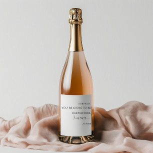 Etiqueta Para Botella De Vino Invitación de embarazo a la tía de UNcle recién na