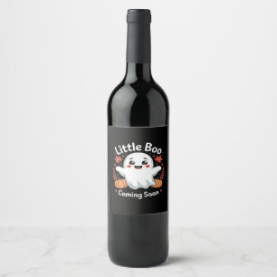 Etiqueta Para Botella De Vino Invitación de embarazo de Halloween