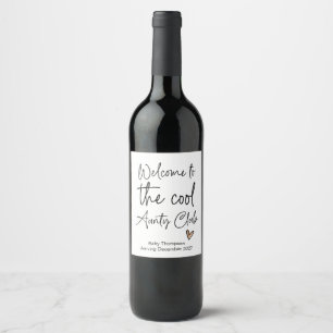 Etiqueta Para Botella De Vino Invitación de Embarazo en Recién nacido de Guay Au