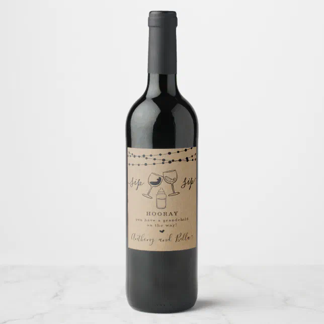 Bolsa De Vino Para Anuncio De Bebé, Anuncio De Embarazo, Reg