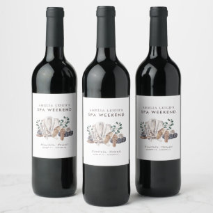 Etiqueta Para Botella De Vino Invitación de fin de semana de despedida de solter