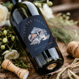 Etiqueta Para Botella De Vino Invitación de Motif ID1110 Boda silvestre y capric