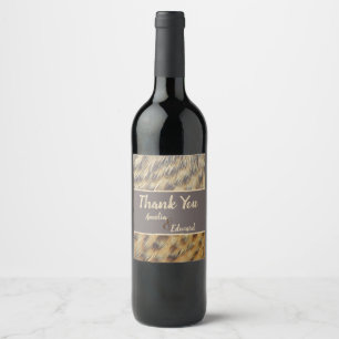Etiqueta Para Botella De Vino Invitado de la pluma de impresión para animales de