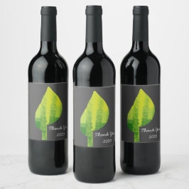 Etiqueta Para Botella De Vino Ir diseño ecológico ecológico de la hoja de diseño