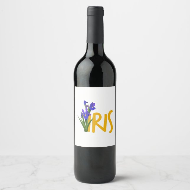 Etiqueta Para Botella De Vino Iris (Anverso)
