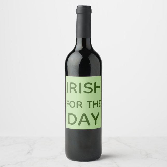Etiqueta Para Botella De Vino Irlandés por el día (Anverso)