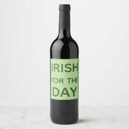 Etiqueta Para Botella De Vino Irlandés por un Día