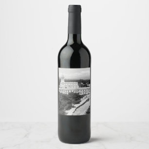 Etiqueta Para Botella De Vino Isla del monasterio Saint-Honorat de Cannes antigu