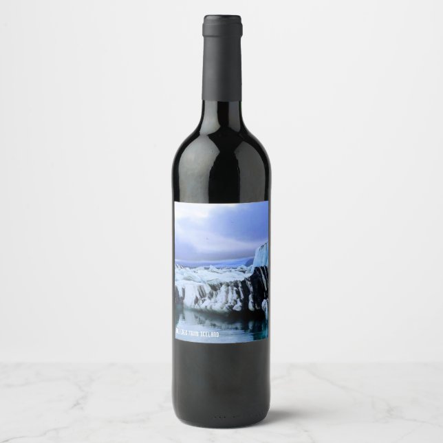 Etiqueta Para Botella De Vino Islandia - (Anverso)