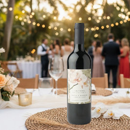 Etiqueta Para Botella De Vino Jardín Botánico Boda de Agradecimiento