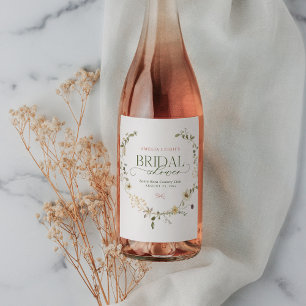 Etiqueta Para Botella De Vino Jardín de Cuento de Hadas Caprichoso y Fiesta de D