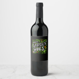 Etiqueta Para Botella De Vino Jardinería - Sucias Hoes Jardín.
