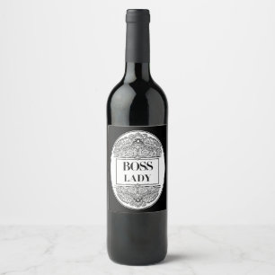 Etiqueta Para Botella De Vino Jefa Señora – Empoderamiento Elegante