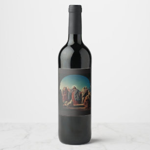 Etiqueta Para Botella De Vino Jesús despierta a Lázaro por Robert Wilhelm Ekman 
