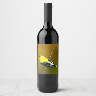 Etiqueta Para Botella De Vino Jilguero Americano - Fotografía Original