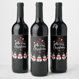 Etiqueta Para Botella De Vino Jingle Bells Joyful Greetings Collection