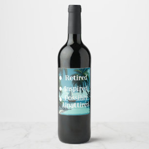 Etiqueta Para Botella De Vino Jubilación Con Un Velero