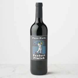 Etiqueta Para Botella De Vino jugador de golf