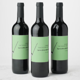 Etiqueta Para Botella De Vino Jugador de solteros Golf Golf Golfer Minimal Styli