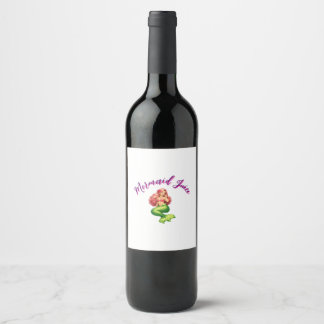 Etiqueta Para Botella De Vino Jugo de Sirena