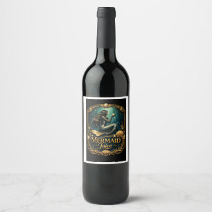 Etiqueta Para Botella De Vino Jugo de Sirena Elegante
