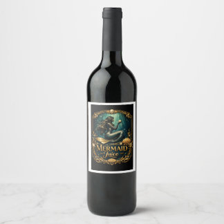 Etiqueta Para Botella De Vino Jugo de Sirena Elegante