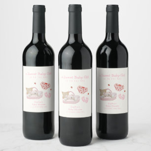 Etiqueta Para Botella De Vino Juguetes de oso polar de fresa rosa para baby show