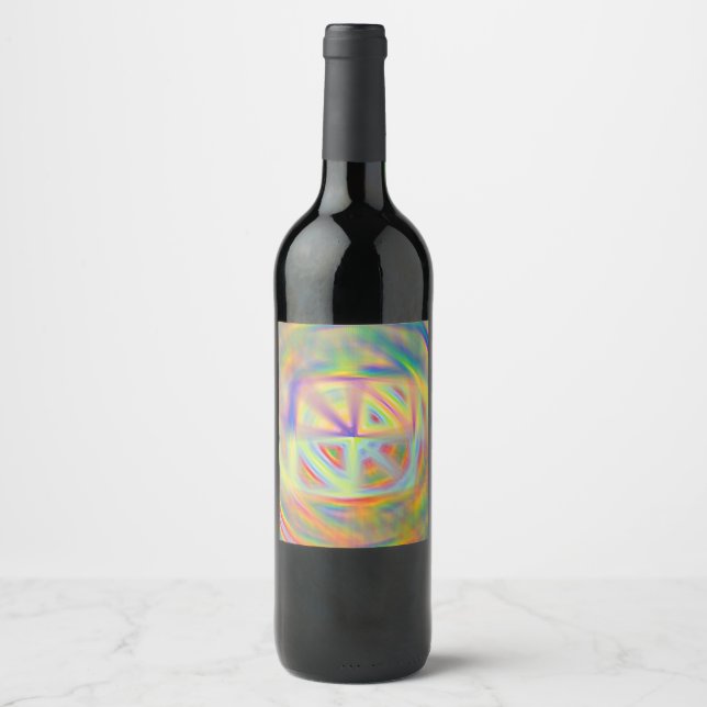 Etiqueta Para Botella De Vino Kaleidoscope (Anverso)