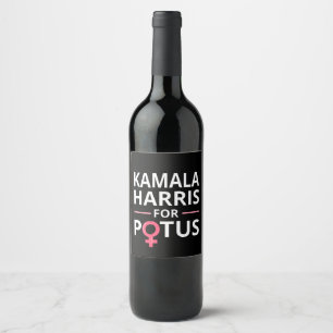 Etiqueta Para Botella De Vino Kamala Harris por POTUS I