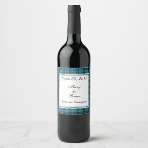 Etiqueta Para Botella De Vino Keith Scottish Boda Wine Label
