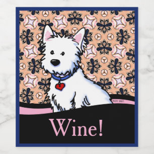 Etiqueta Para Botella De Vino KiniArt West Highland Terrier