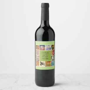 Etiqueta Para Botella De Vino Klee - Collage colorido
