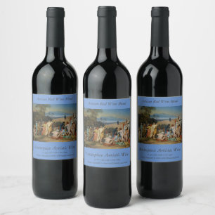 Etiqueta Para Botella De Vino La aparición de Cristo en el pueblo de Ivanov