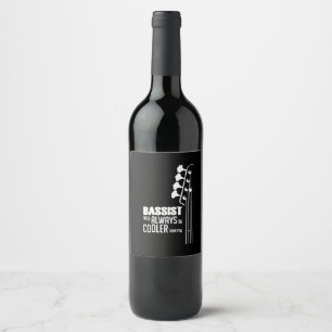 Etiqueta Para Botella De Vino La Asistencia Guitarista Siempre Será Más Fría Que