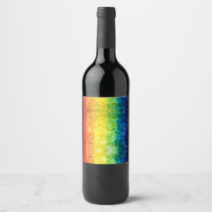 Etiqueta Para Botella De Vino La bandera del orgullo gay de SlipperyJoe color ar