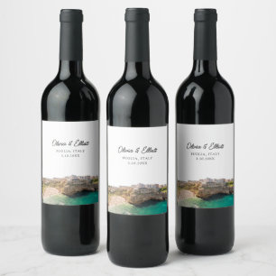 Etiqueta Para Botella De Vino La boda de Puglia favorece la etiqueta de vino per