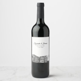 Etiqueta Para Botella De Vino La boda de Seattle favorece el mercado público