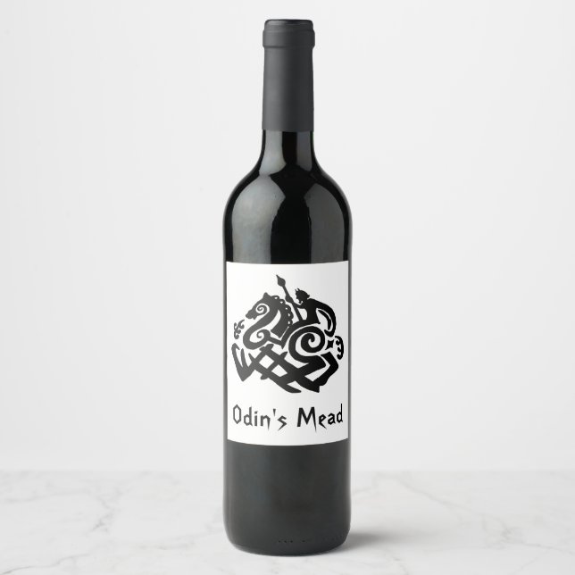 Etiqueta Para Botella De Vino La carne de Odin (Anverso)