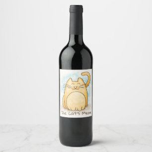 Etiqueta Para Botella De Vino La carne del gato