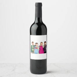 Etiqueta Para Botella De Vino La casa de Anubis 