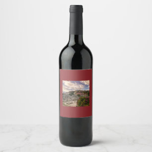 Etiqueta Para Botella De Vino La Colorida Atenas