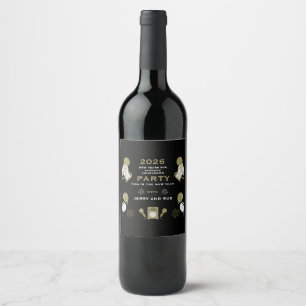 Etiqueta Para Botella De Vino La cuenta regresiva de Año Nuevo hasta Karaoke