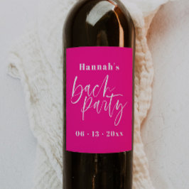 Etiqueta Para Botella De Vino La etiqueta moderna de tocador de bachillerato ros