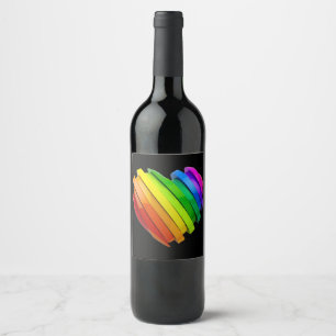 Etiqueta Para Botella De Vino La forma del corazón del orgullo de SlipperyJoe mú