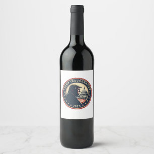Etiqueta Para Botella De Vino La inauguración de Trump en 2025 Orgullosa Maga